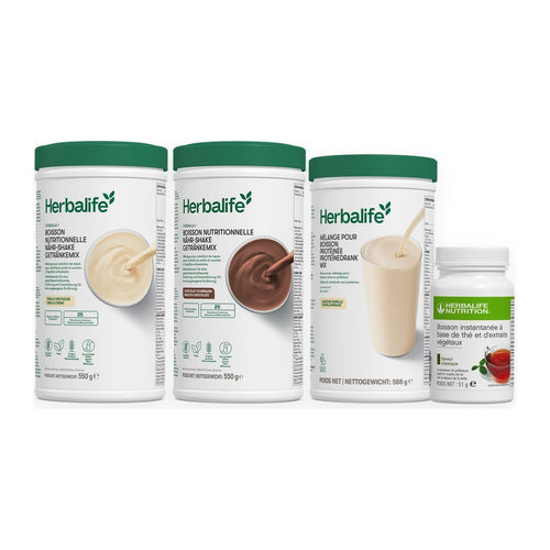 Pack Fit et Form Basique Herbalife : 2 Formula 1, Mélange pour boisson protéinée et thé (parfums illustratifs)